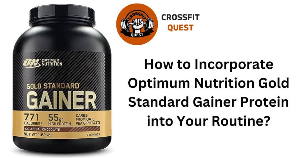 How to Incorporate Optimum Nutrition Gold Standard Gainer Protein into Your Routine?